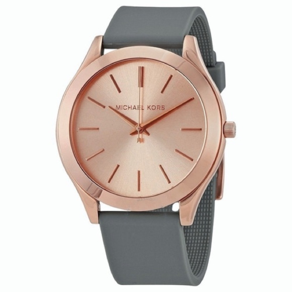 Michael Kors Slim Runway Grey Strap Watch